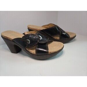 Naturalizer N5 Comfort Style Denton Sz 7N High heeled slip on leather sandals